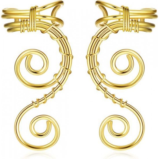 Elf Ear Cuffs For Women No Piercing Elf Ear Cuff Non Pierced Hypoallergenic Faux Wrap Earrings Fantasy Fairy Elven Cosplay Costume Handcraft For Filigree Elf Ear Cuffs For Women No Piercing Elf Ear Cuff Non Pierced Hypoallergenic Faux Wrap Earrings Fantasy Fairy Elven Cosplay Costume Handcraft For Filigree